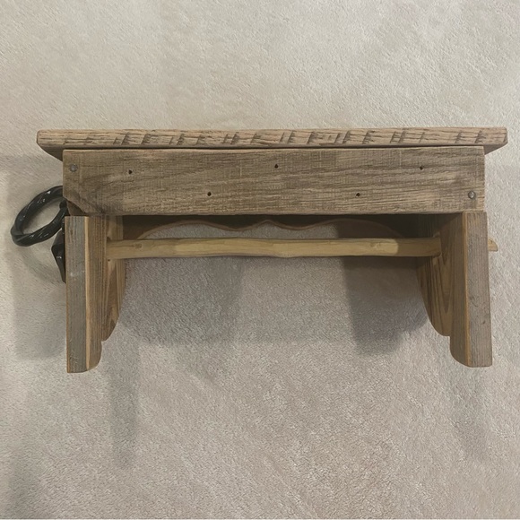 Handmade Wood and Metal Paper Towel Holder - Picture 2 of 8